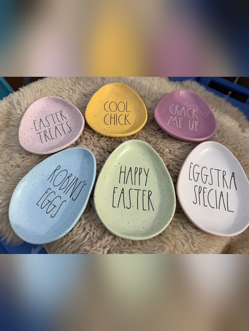 Set Of 6 Rae Dunn Easter Plates